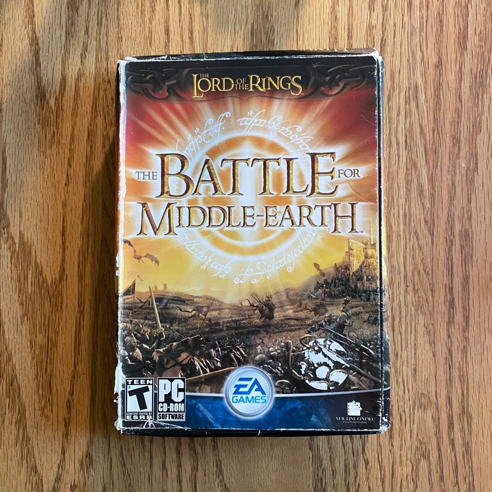 EA Games The Battle for Middle-Earth PC Game OS Black RTS 4-Disc Set